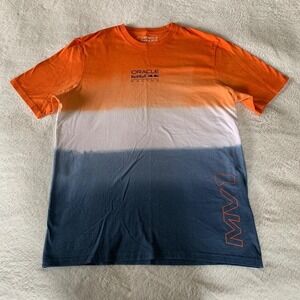 Men's XL ORACLE Red Bull Racing Orange Blue Ombré F1 Max Verstappen T-Shirt